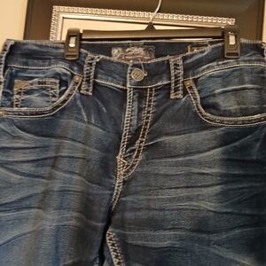 Men's silver jeans